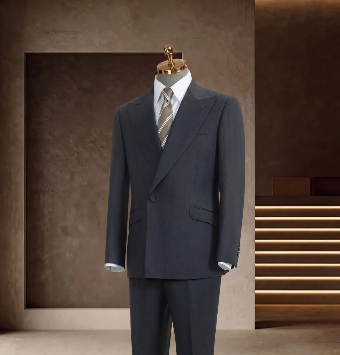 Banker Series look 4: Navy single-breasted, Clean business, Conservative tailoring at Wuyue Bespoke Tailoring Shanghai